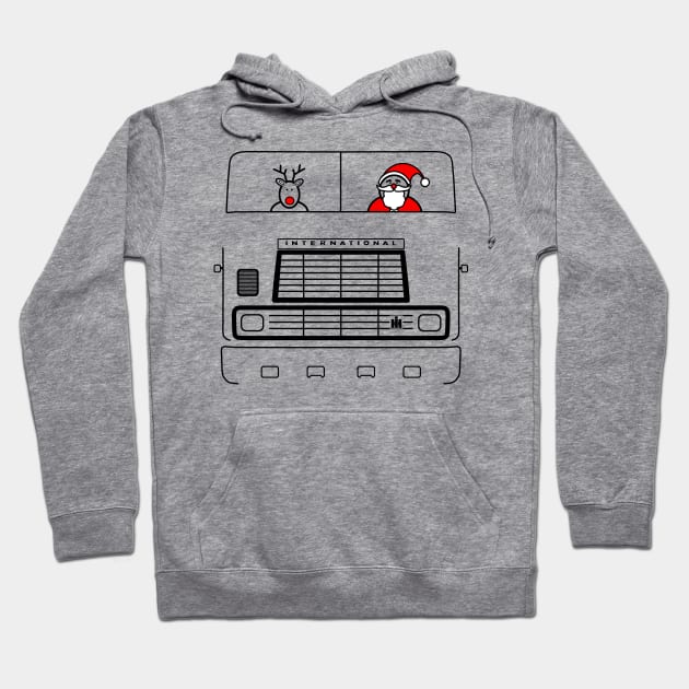 IH 9670 Eagle classic American big rig truck Christmas special edition Hoodie by soitwouldseem